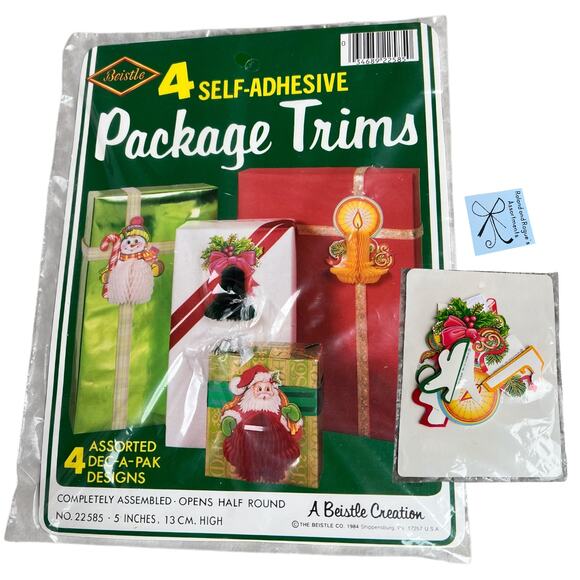 Beistle Co. 1984 No. 22585 4 Self-Adhesive Package Trims Decor - Picture 1 of 5